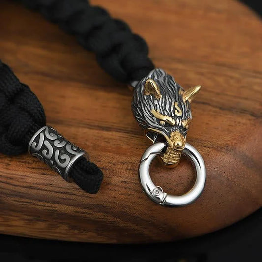 Nordic Mjolnir Wolf Head Bracelet
