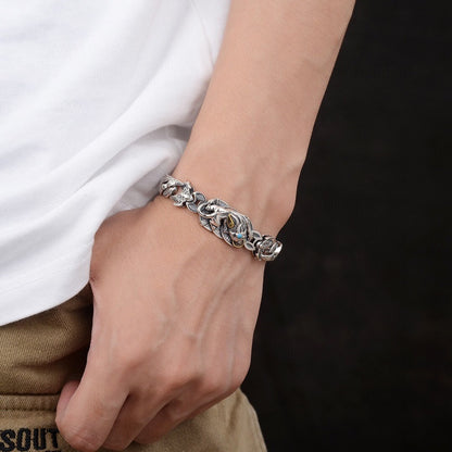 925 Silver Top Bead Pixiu Bracelet