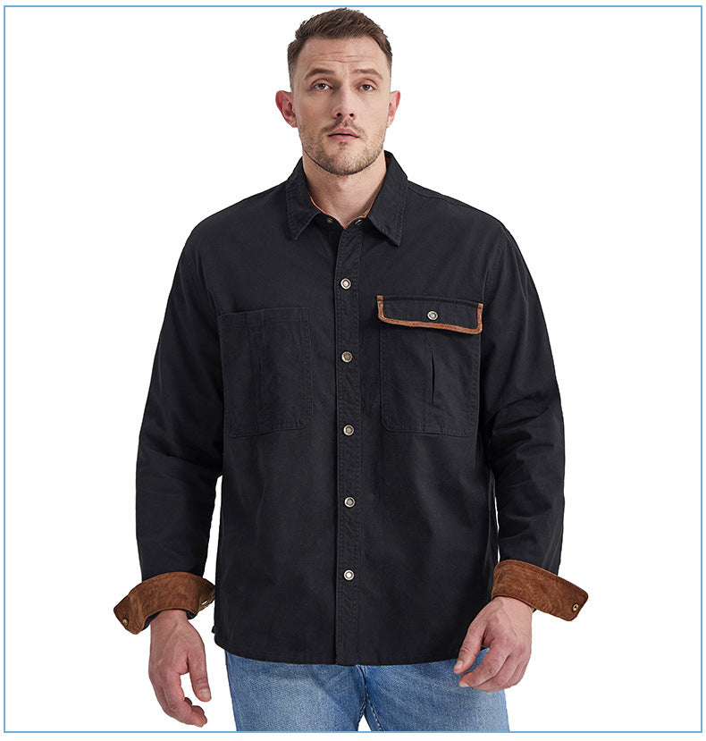 Work Land Lapel Collar Shirt