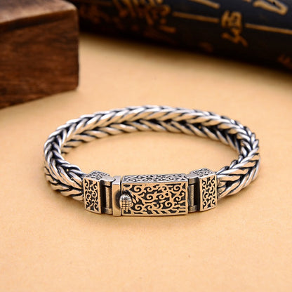 925 Silver woven vintage versatile bracelet