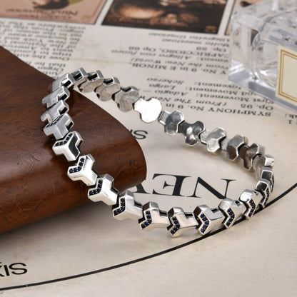 Inlaid zircon retro niche bracelet