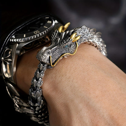 Handmade Three Dimensional Dragon Bracelet