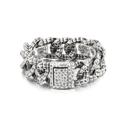 925 Silver Retro Winding Snake Bracelet