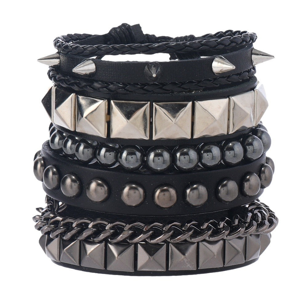 Multi Layer Punk Style Chain Bracelet