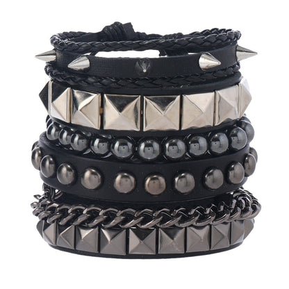 Multi Layer Punk Style Chain Bracelet