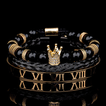 Royal Crown Stones Bracelet Set