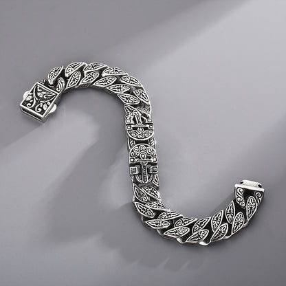 S925 Classic Retro Bracelet For Man Personality Woven