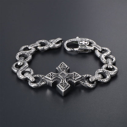 Vintage cross patterned bracelet