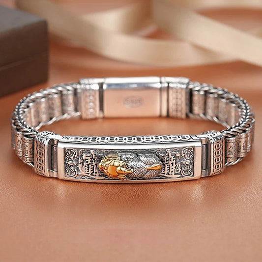 925 Silver Rotatable Pixiu Fortune Bracelet