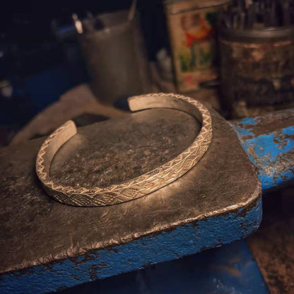 925 Silver Vintage Gold Adjustable Bracelet