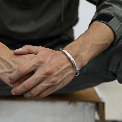 Men's Vintage Twist Open Adjustable Bracelet