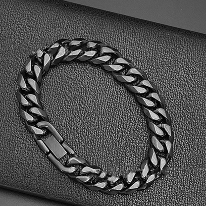 S925 silver Men's personality Cuban bracelet versatile Cuban chain high-grade polished Taiigang hand ornaments