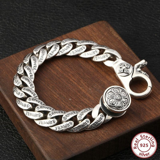 925 Silver Six-word Truth Turning Bracelet