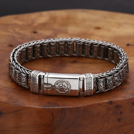 925 Silver Rotating Drum Hand Bracelet