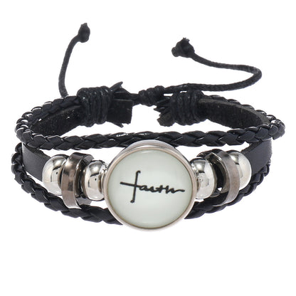 Faith Leather Bracelet