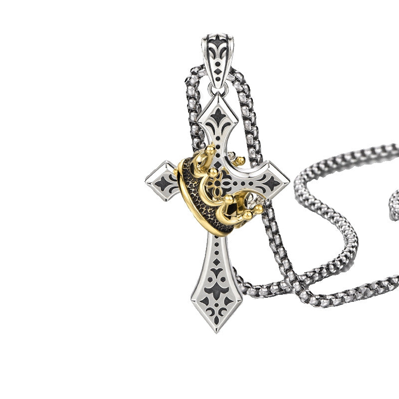 Cross Crown Necklace