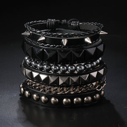 Multi Layer Punk Style Chain Bracelet