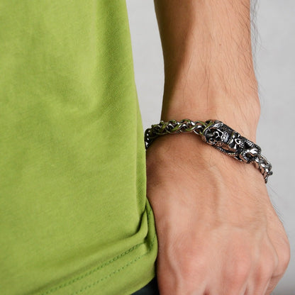 Personalized Crown Skeleton Bracelet