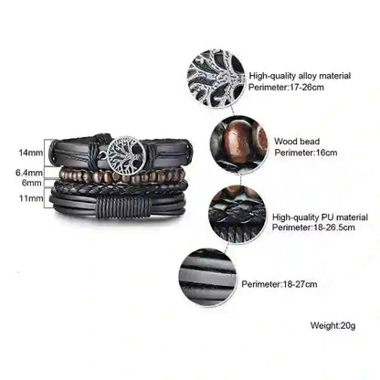 Tree Of Life Handmade Leather Bracelet