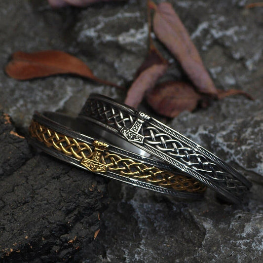 Stainless Steel Vikings Style Mjolnir Bracelet