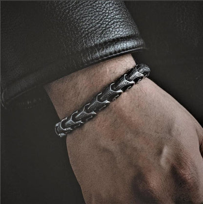 Vintage Dragon Bones Stainless Steel Animal Bracelet