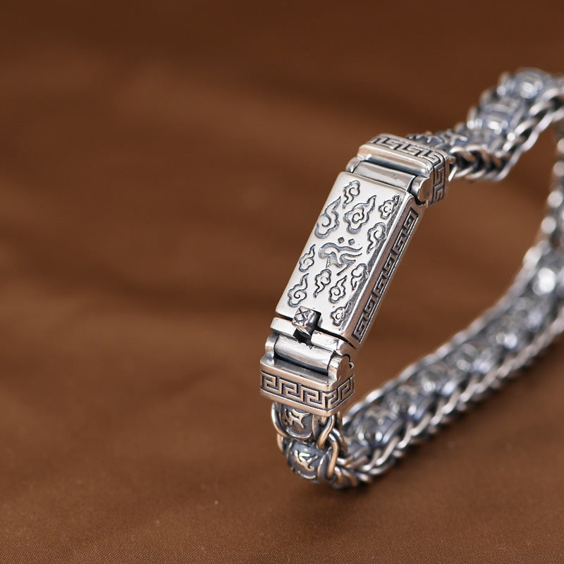 Woven wide men's domineering and personalized bracelet