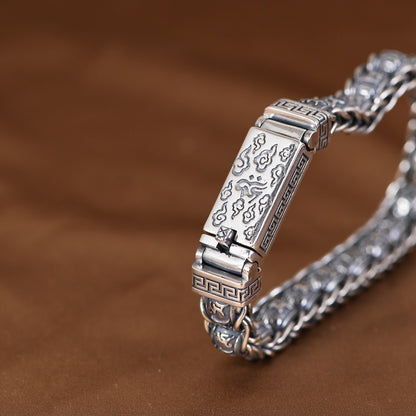 Woven wide men's domineering and personalized bracelet