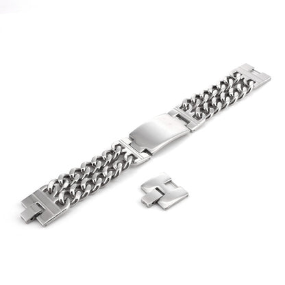 Men's Cross Double Row Bracelet