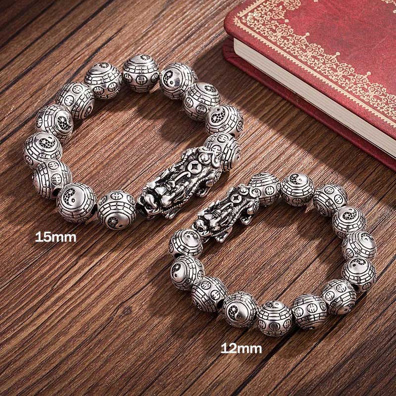 Tibetan FengShui PiXiu Wealth Silver Bracelet