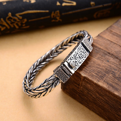 925 Silver woven vintage versatile bracelet