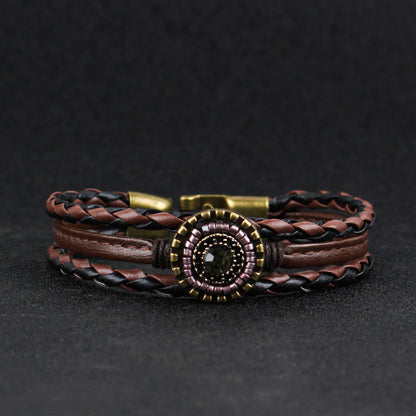 Retro woven multi-layer bracelet