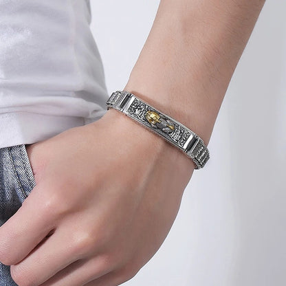 925 Silver Rotatable Pixiu Fortune Bracelet