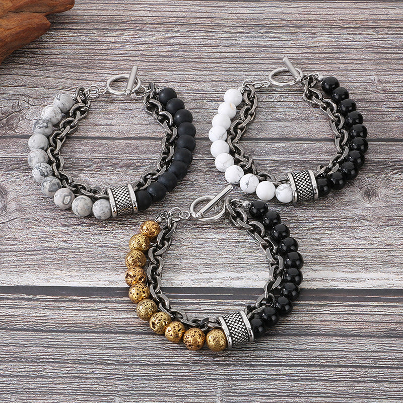 Retro Tiger Eye Stone Bracelet