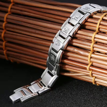 925 Silver Six-character Mantra Personality Domineering Bracelet