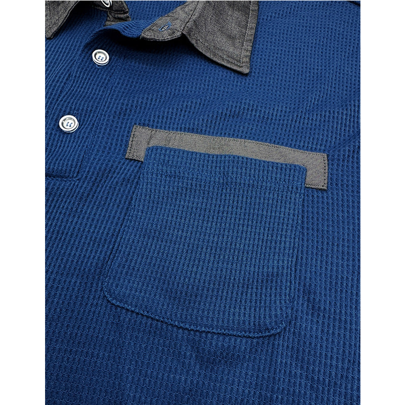 Chictango Waffle Button Down Polo