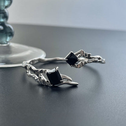 Twill black diamond bracelet