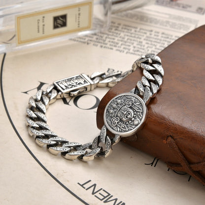 925 Silver High-end punk retro bracelet
