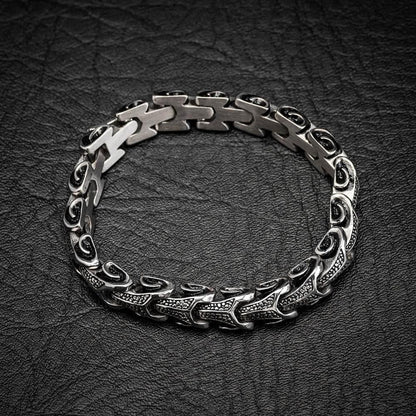 Vintage Dragon Bones Stainless Steel Animal Bracelet