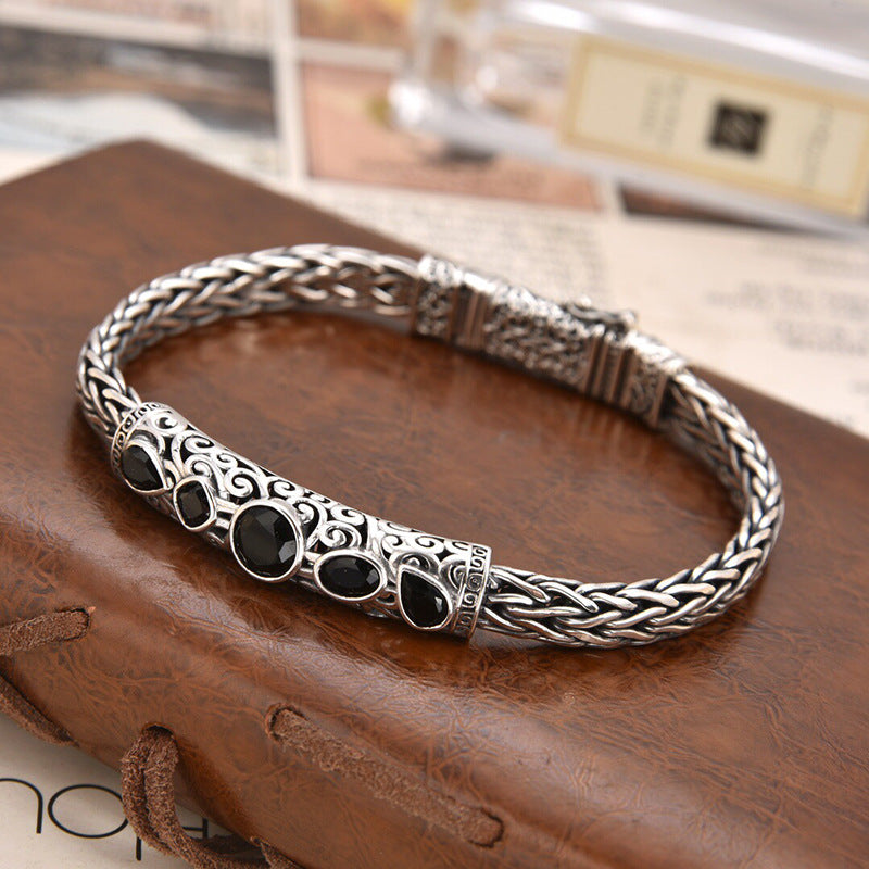 Black Diamond Fashion Knitted Retro Bracelet