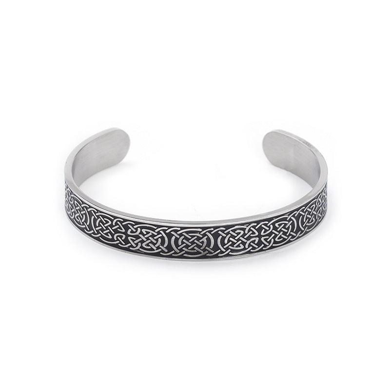 Men's ethnic retro style open-ended adjustable bracelet