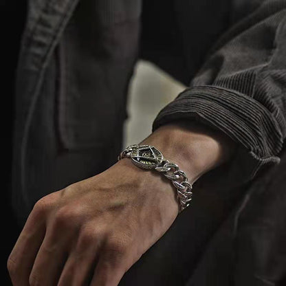 925 Silver Wulin Horus Eye Bracelet