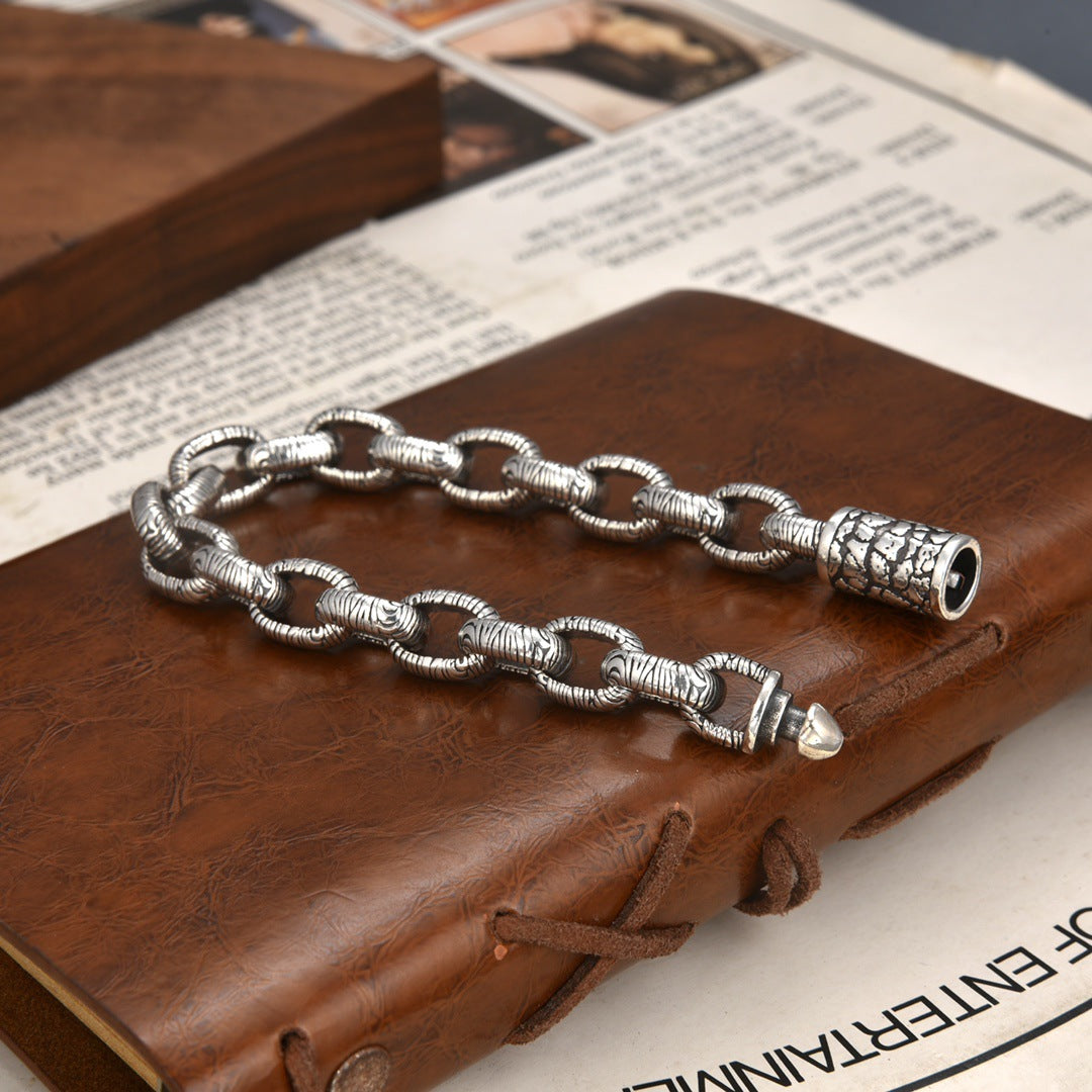 925 Silver Ice Crack Bracelet