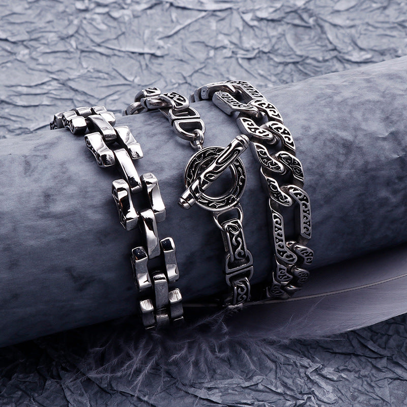 925 Silver Vintage Punk Bracelet