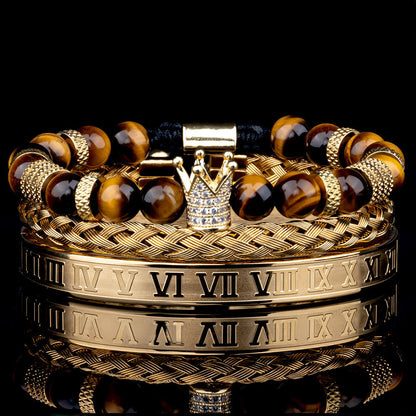 Royal Crown Stones Bracelet Set