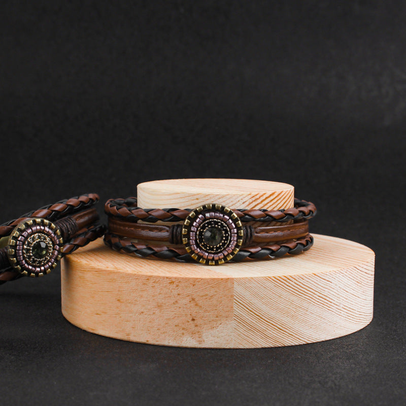Retro woven multi-layer bracelet