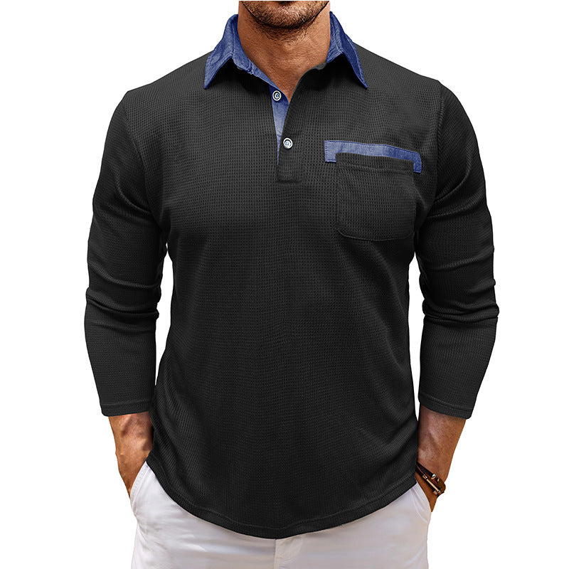 Chictango Waffle Button Down Polo