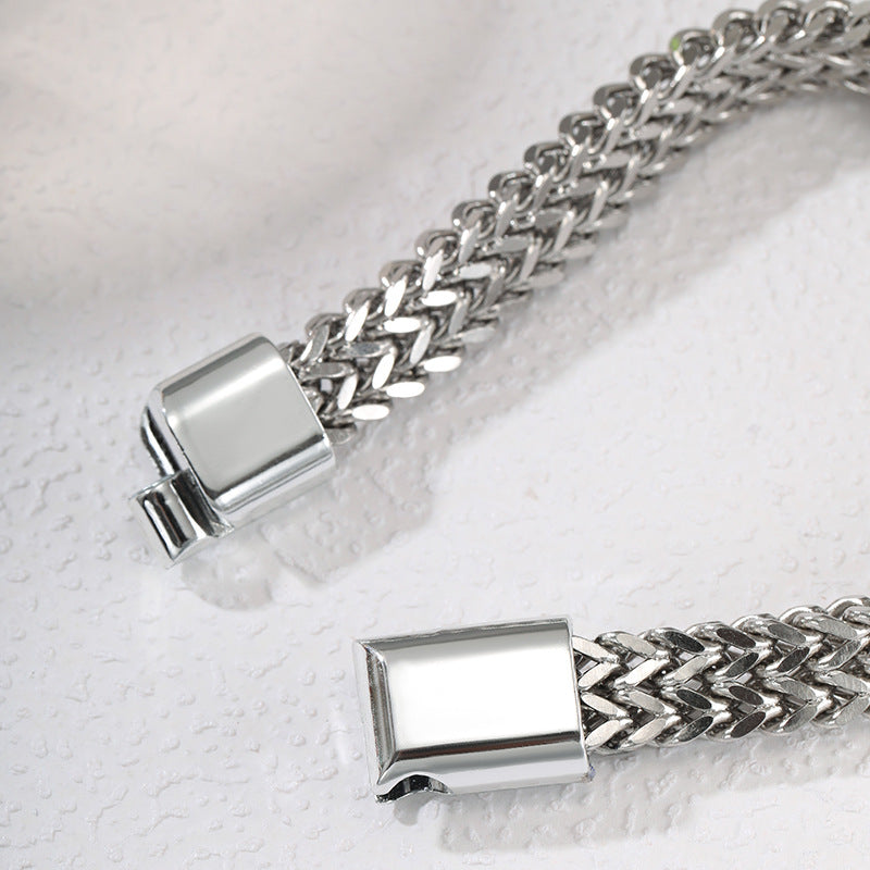 Double Row Chain Magnetic Buckle Bracelet