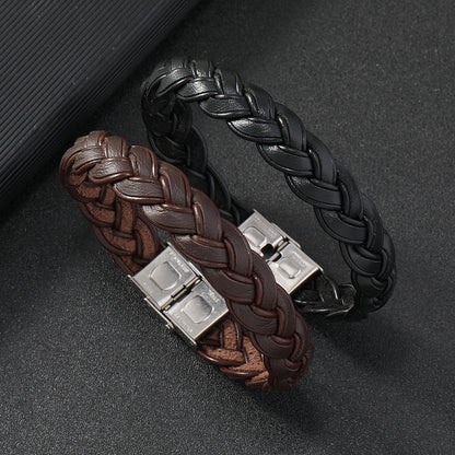 Retro Woven Leather Bracelet