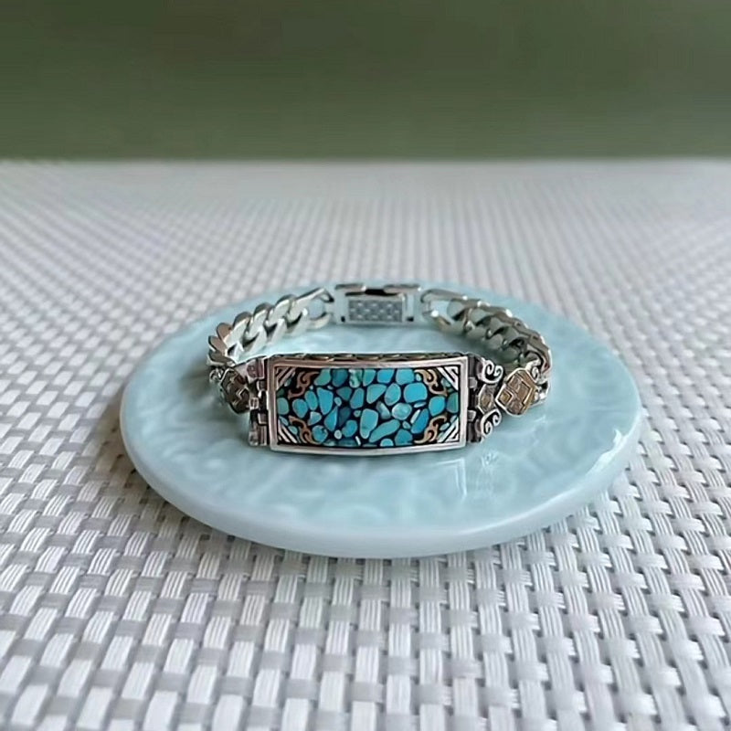Turquoise square bracelet