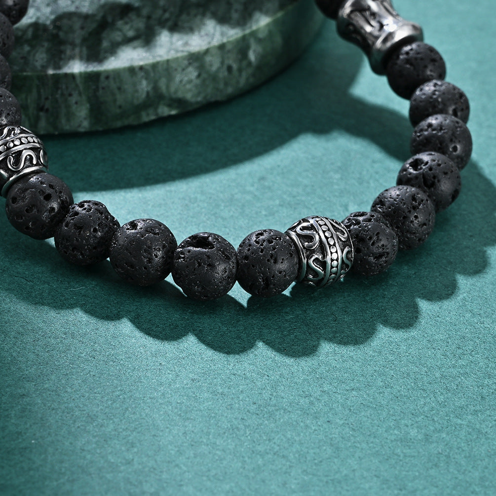 Men's Volcanic Stone Transfer Bracelet